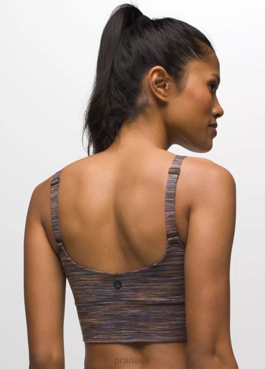 prAna Women Luxara Impresa Bralette 604H238 Clothing Mulberry Spacedye