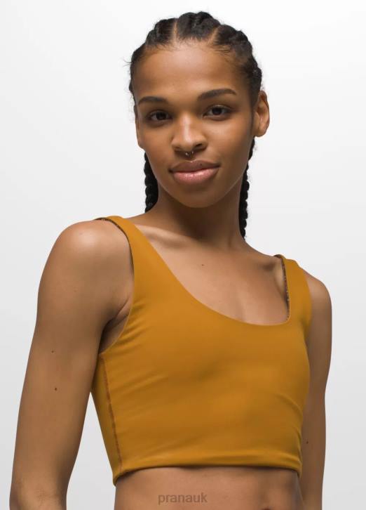 prAna Women Luxara Reversible Crop Top 604H127 Clothing Spiced/Mulberry Spacedye