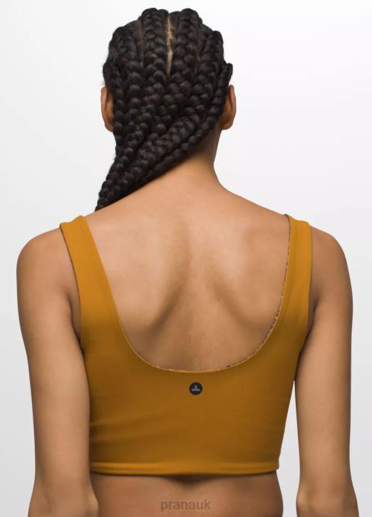 prAna Women Luxara Reversible Crop Top 604H127 Clothing Spiced/Mulberry Spacedye