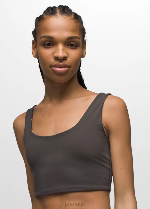 prAna Women Luxara Reversible Crop Top 604H128 Clothing Fall Daze/Dark Iron