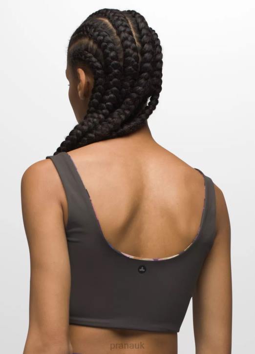 prAna Women Luxara Reversible Crop Top 604H128 Clothing Fall Daze/Dark Iron