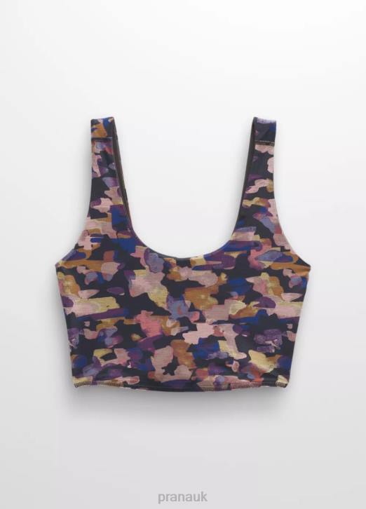 prAna Women Luxara Reversible Crop Top 604H128 Clothing Fall Daze/Dark Iron