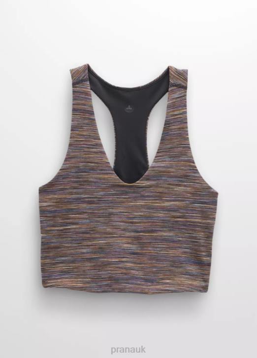 prAna Women Luxara Reversible Racerback 604H116 Clothing Mulberry Spacedye/Black