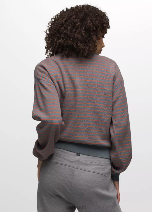 prAna Women Milani Crew Neck 604H23 Clothing Weathered Blue Stripe