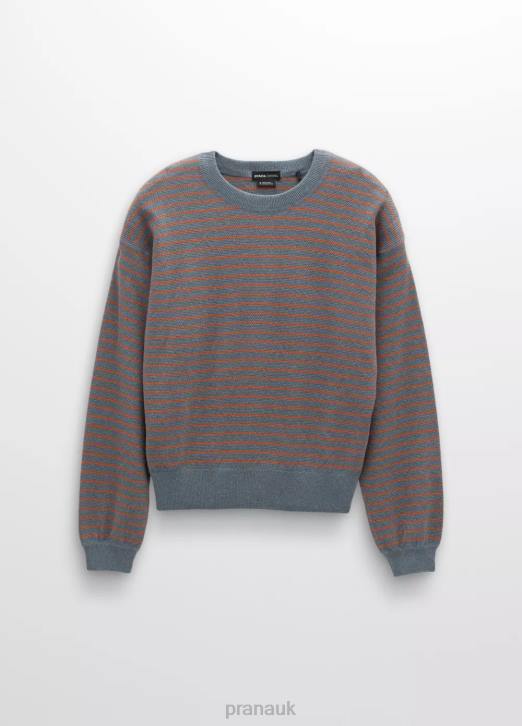 prAna Women Milani Crew Neck 604H23 Clothing Weathered Blue Stripe