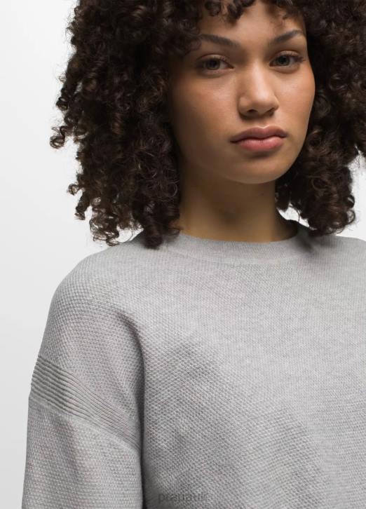 prAna Women Milani Crew Neck 604H26 Clothing Athletic Grey