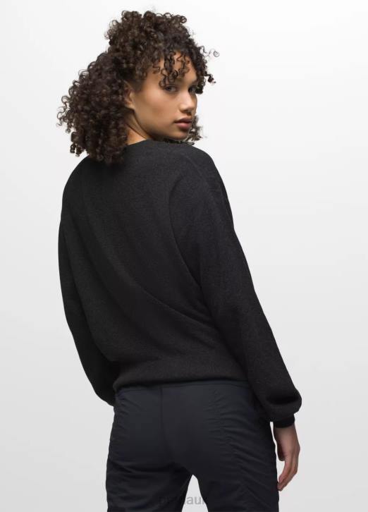 prAna Women Milani Crew Neck 604H27 Clothing Black