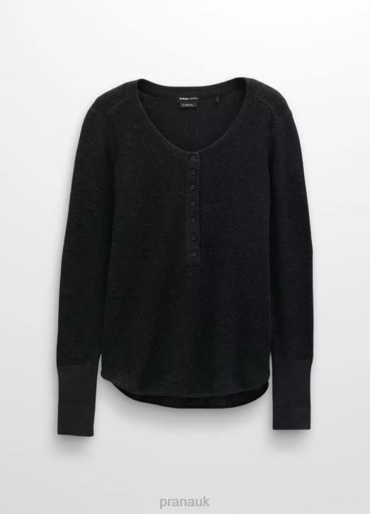 prAna Women Milani Henley 604H94 Clothing Black