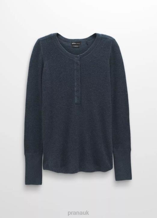 prAna Women Milani Henley 604H95 Clothing Dark Sky