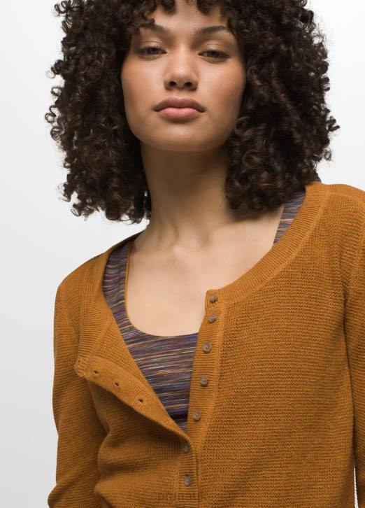 prAna Women Milani Henley 604H96 Clothing Spiced