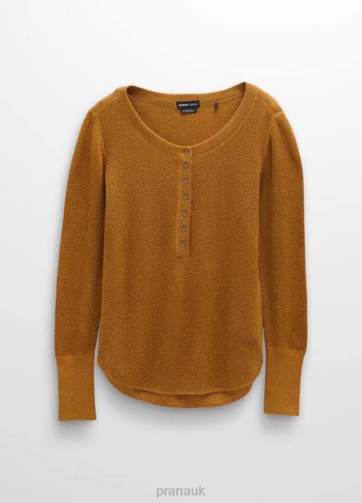 prAna Women Milani Henley 604H96 Clothing Spiced
