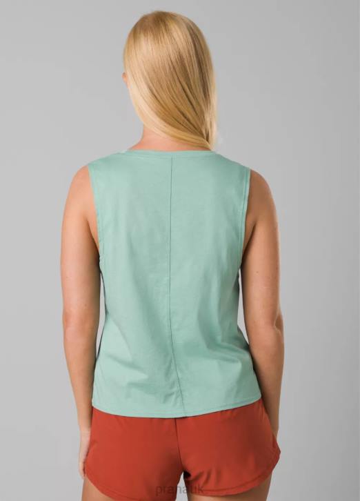 prAna Women Organic Graphic Sleeveless 604H254 Clothing Light Cove Cactus