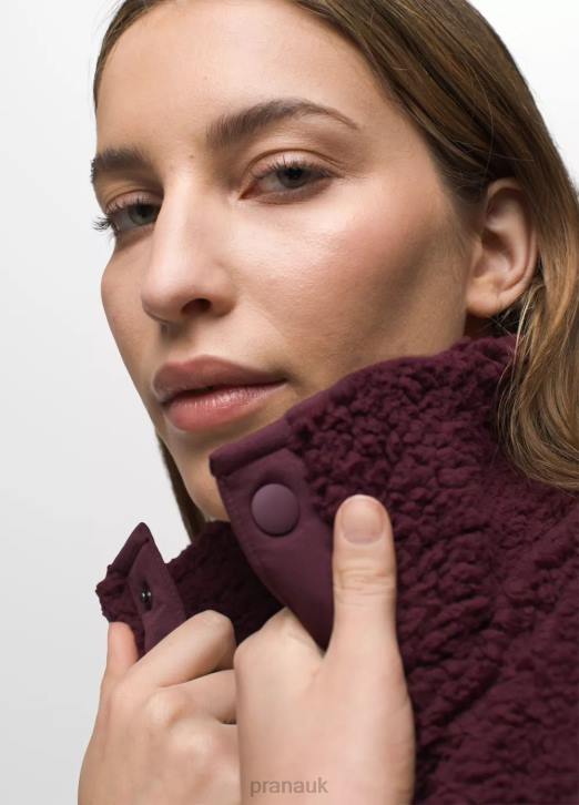 prAna Women Polar Escape Snap Up 604H103 Clothing Mulberry