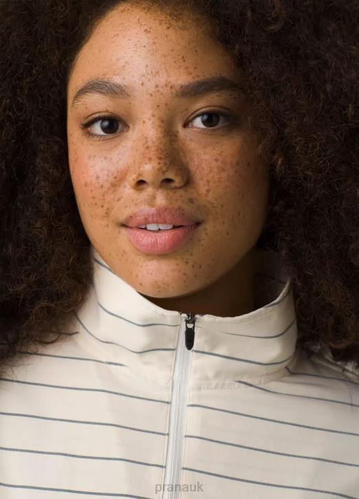 prAna Women Railay Pullover 604H268 Clothing Soft White Stripe