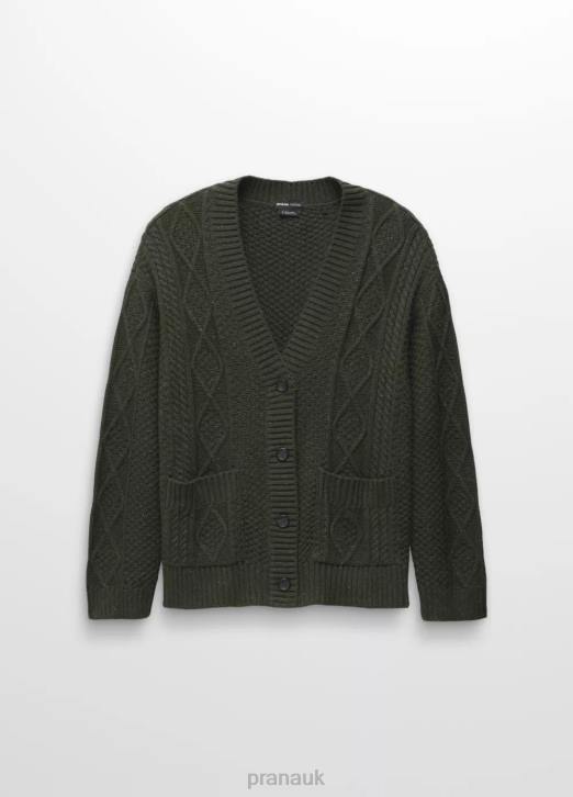 prAna Women Sangria Fields Cardigan 604H210 Clothing Evergreen