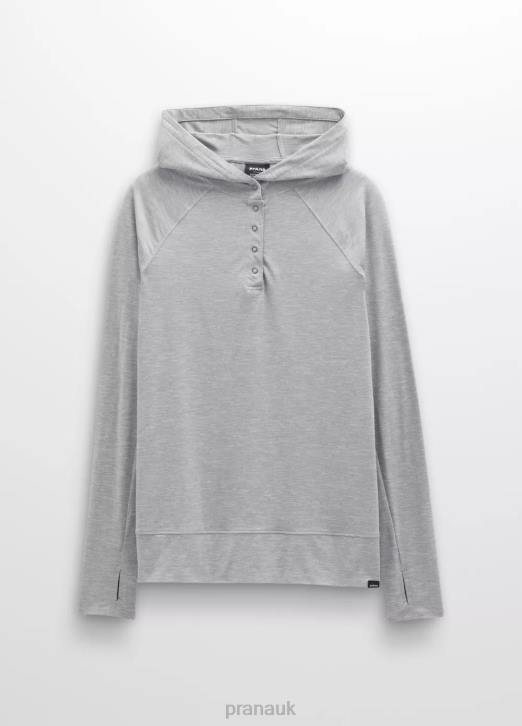 prAna Women Sol Searcher Hoodie 604H234 Clothing Heather Grey