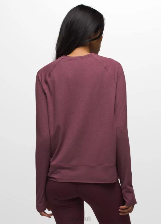 prAna Women Sol Searcher Long Sleeve Top 604H212 Clothing Mulberry