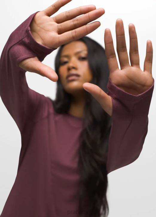 prAna Women Sol Searcher Long Sleeve Top 604H212 Clothing Mulberry