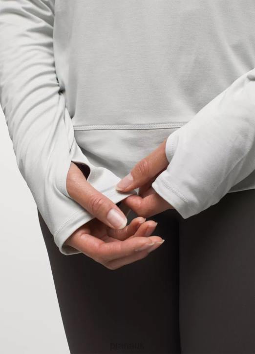 prAna Women Sol Searcher Long Sleeve Top 604H215 Clothing Soft White