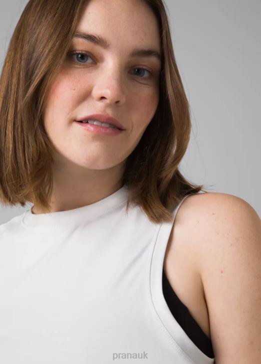 prAna Women Sol Searcher Tank 604H262 Clothing Soft White