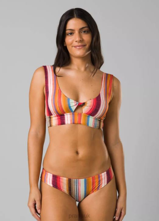 prAna Women Under The Palms Top 604H579 Swim Baja Stripe