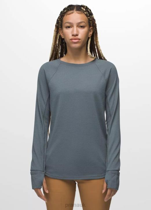 prAna Women Wensley Crew 604H48 Clothing Weathered Blue
