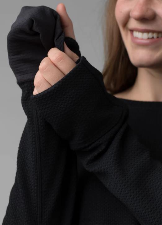 prAna Women Wensley Crew 604H49 Clothing Black