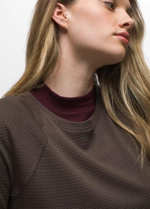 prAna Women Wensley Crew 604H50 Clothing Black Olive