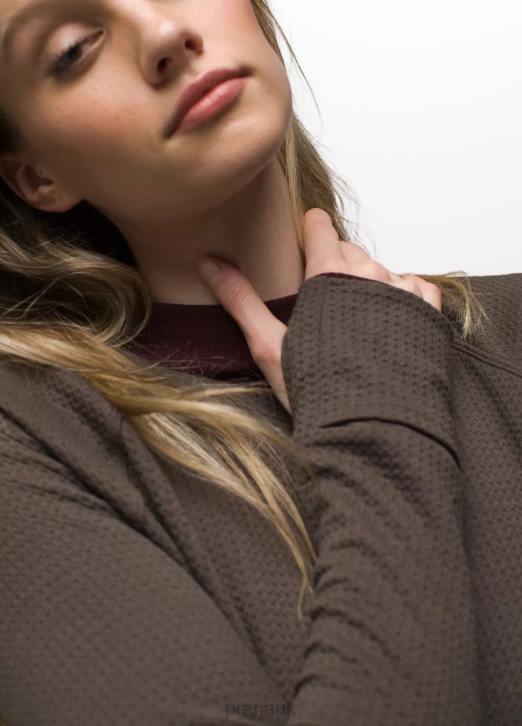 prAna Women Wensley Crew 604H50 Clothing Black Olive